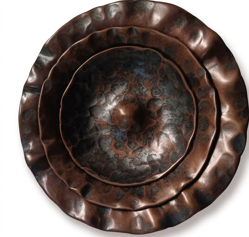 3-Piece Nesting Bowl Set-Hammered