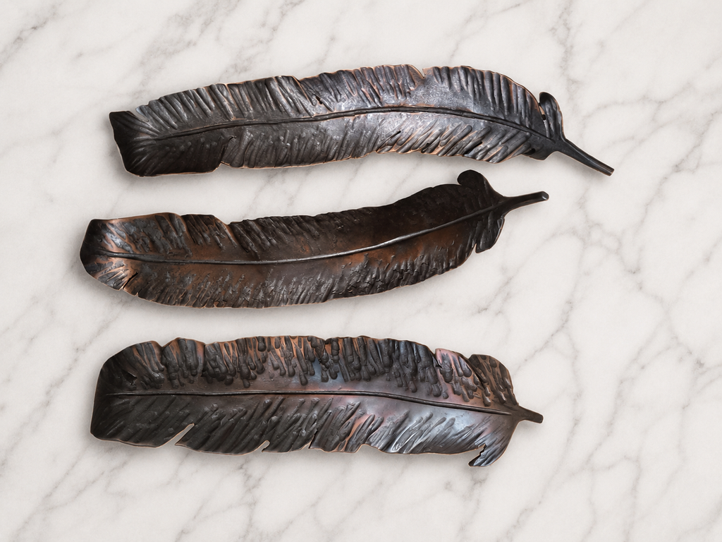 Hand-Forged Steel Feathers