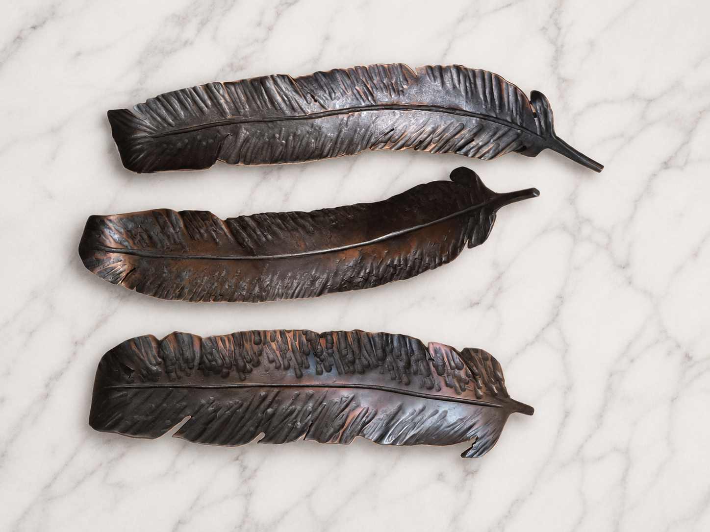 Hand-Forged Steel Feathers